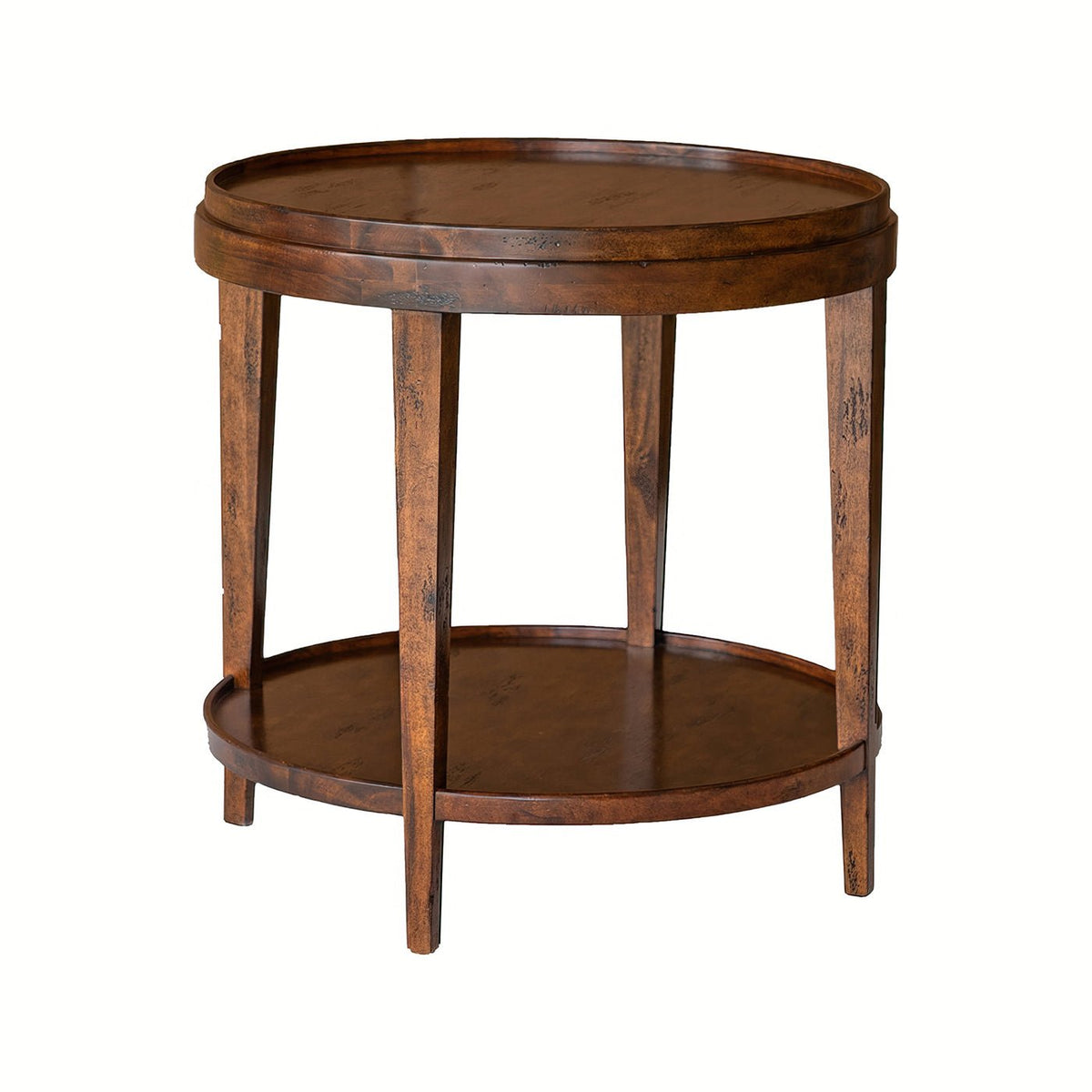Classic Round End Table - Country Finish - English Georgian America