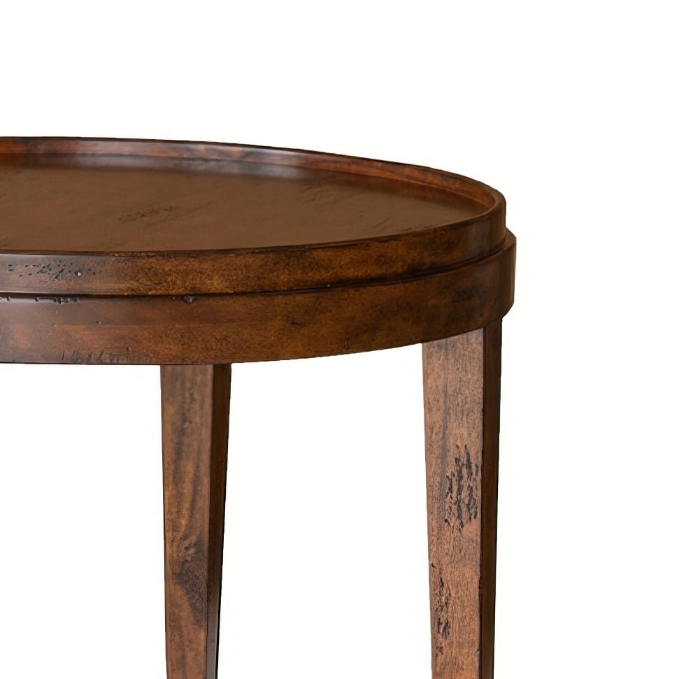 Classic Round End Table - Country Finish - English Georgian America