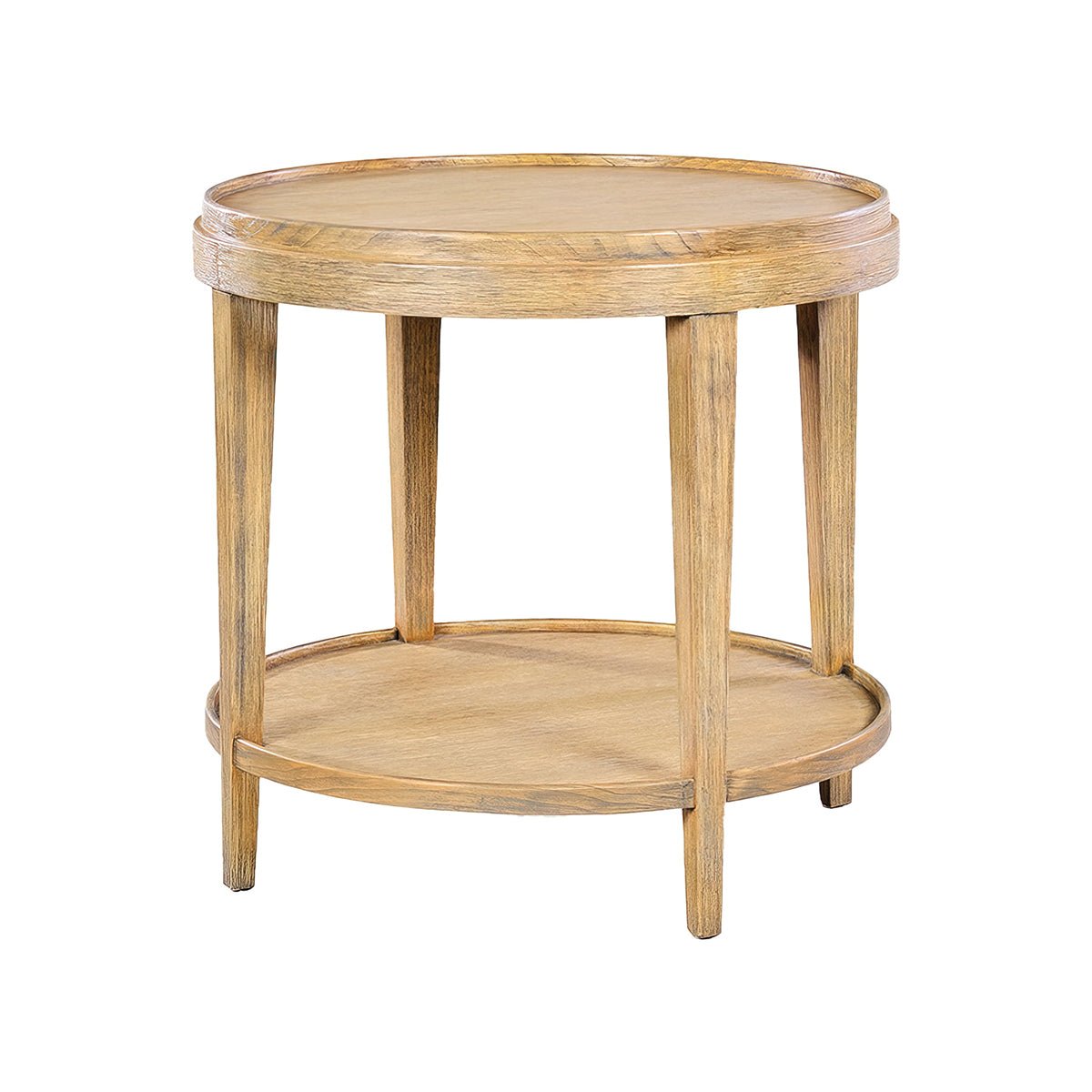 Classic Round End Table - Light Celtis - English Georgian America