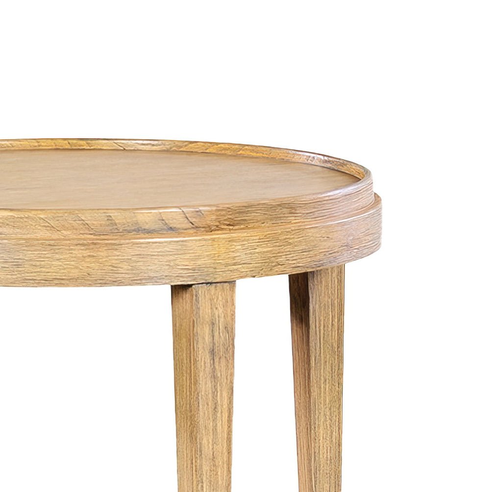 Classic Round End Table - Light Celtis - English Georgian America