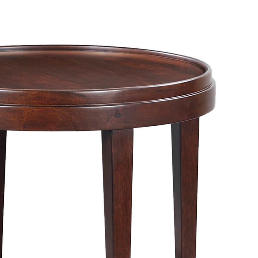 Classic Round End Table - Mahogany Finish - English Georgian America