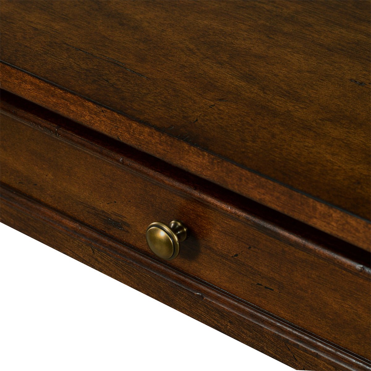 Classic Rustic Console Table - Country Finish - English Georgian America