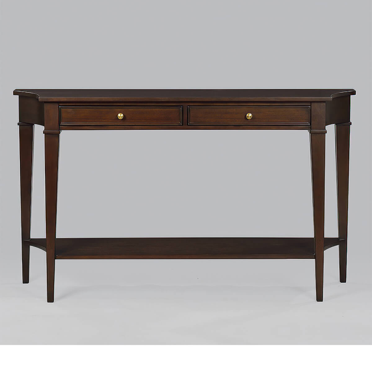 Classic Rustic Console Table - Mahogany Finish - English Georgian America