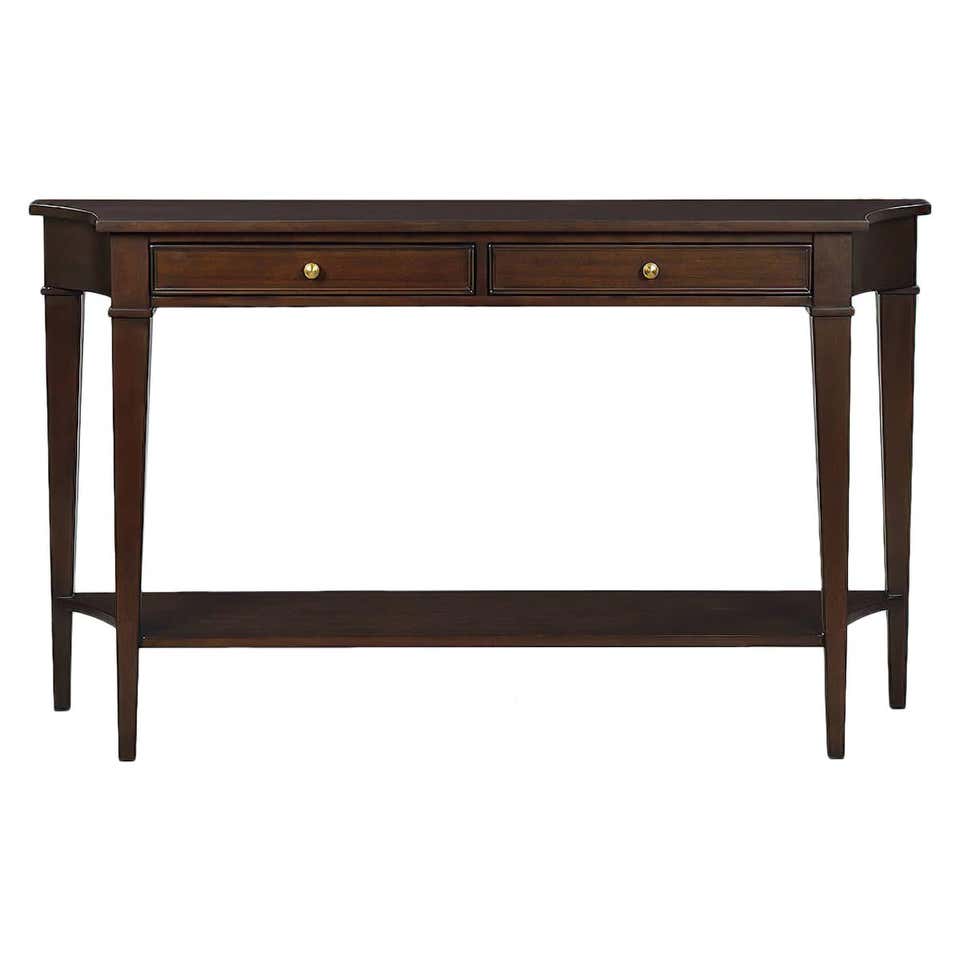Classic Rustic Console Table - Mahogany Finish - English Georgian America
