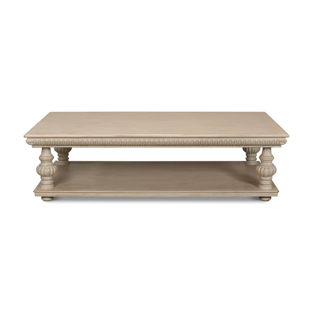 Classic Stone Gray Coffee Table - English Georgian America