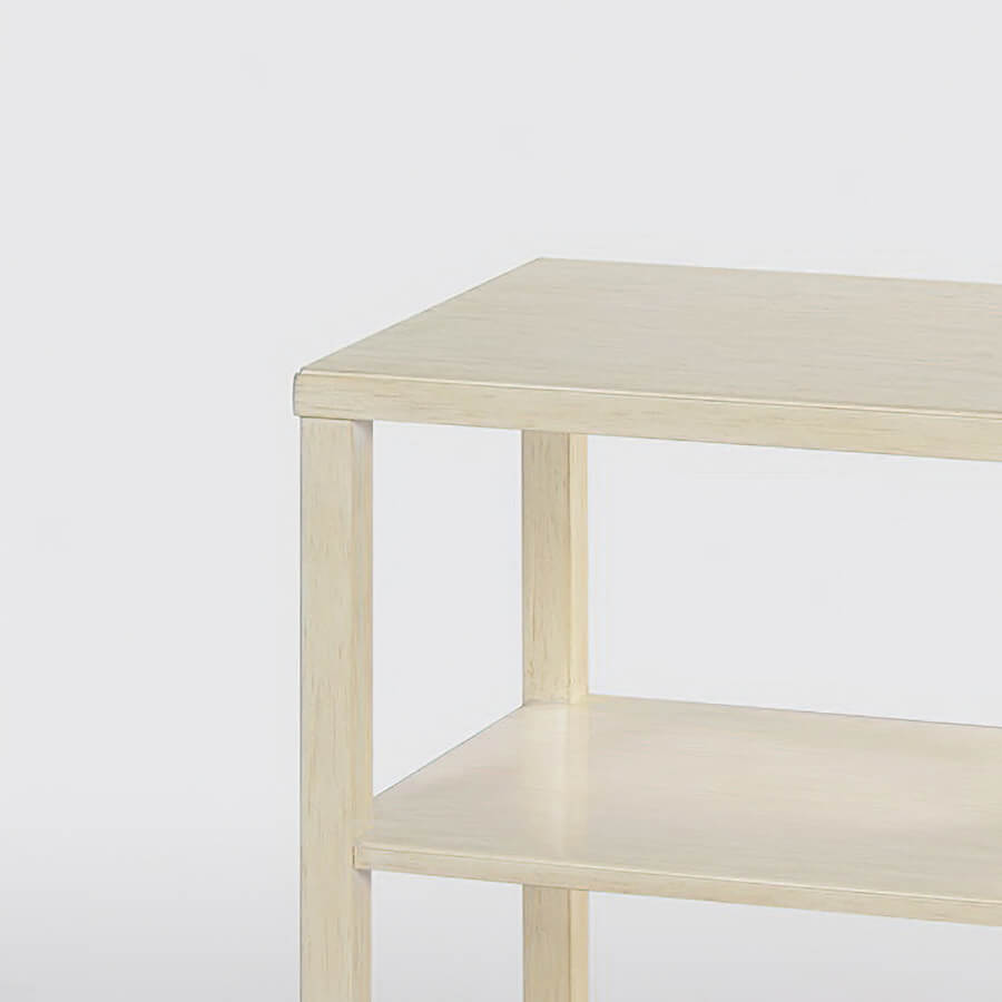Classic Three-Tier Side Table - Drift White - English Georgian America