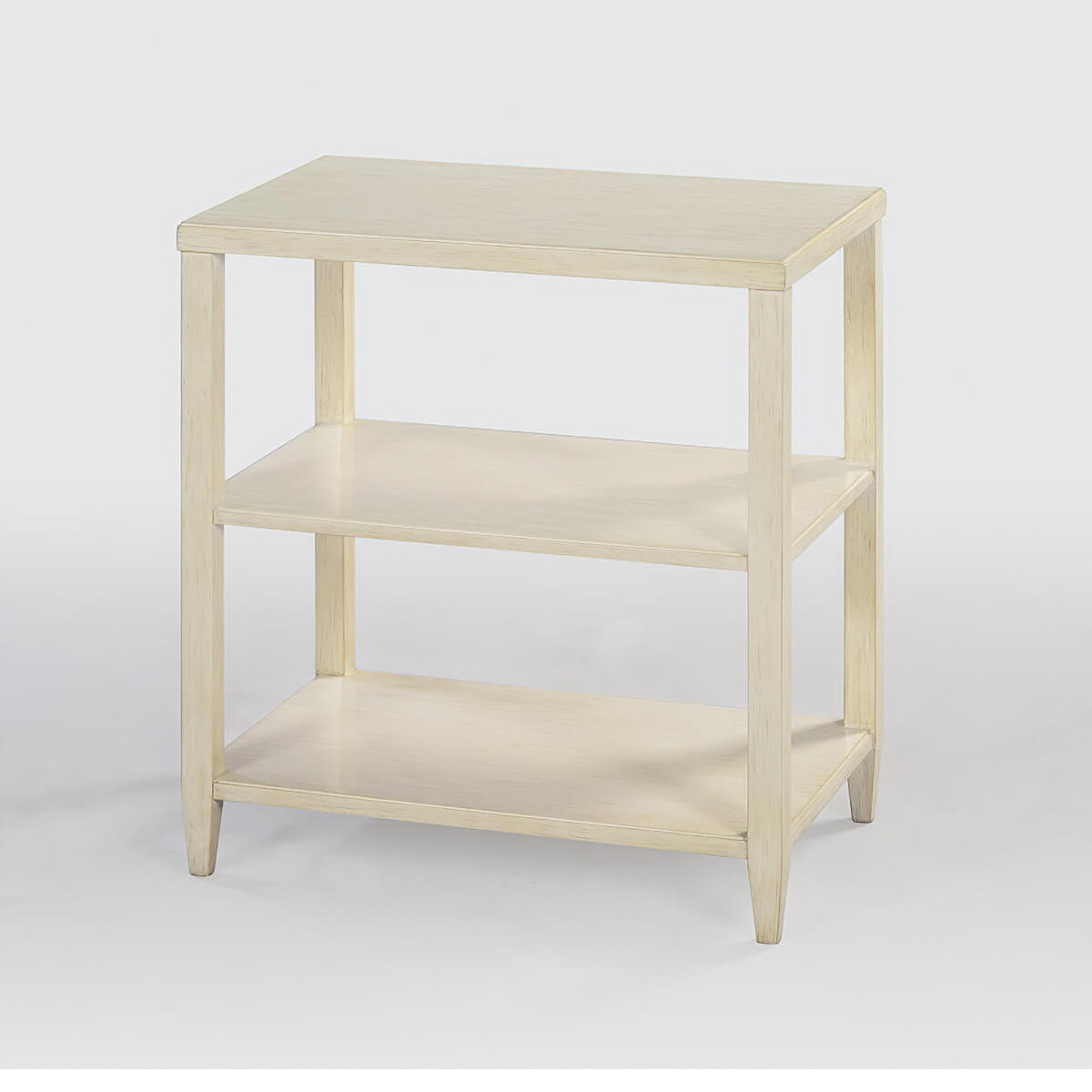 Classic Three-Tier Side Table - Drift White - English Georgian America