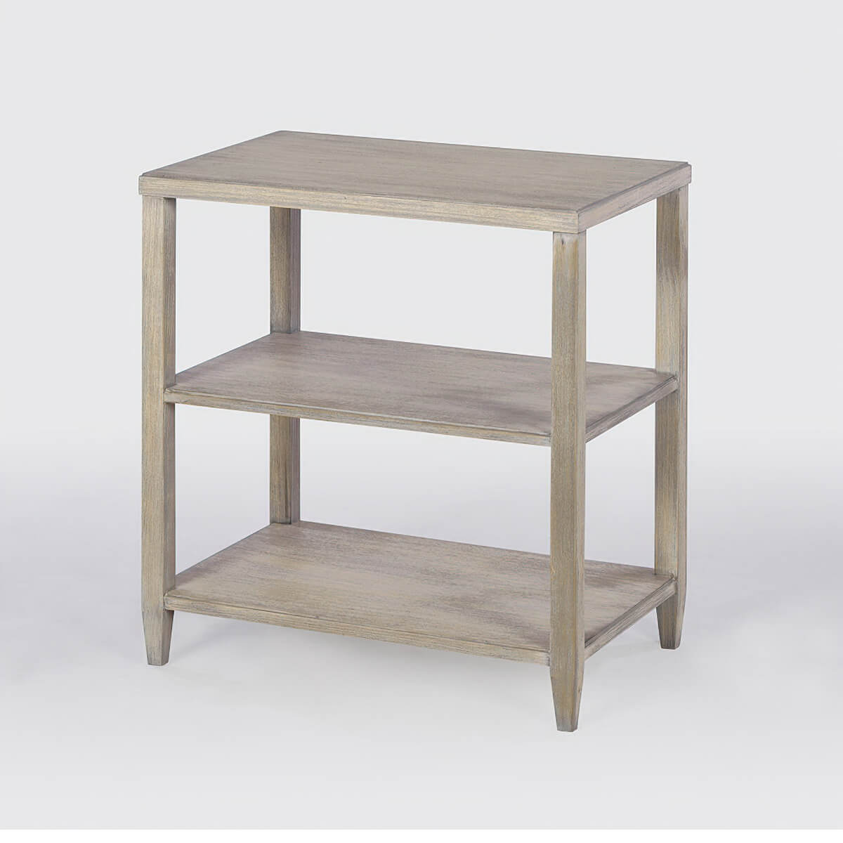 Classic Three-Tier Side Table - Greyed - English Georgian America