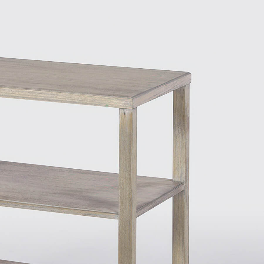 Classic Three-Tier Side Table - Greyed - English Georgian America