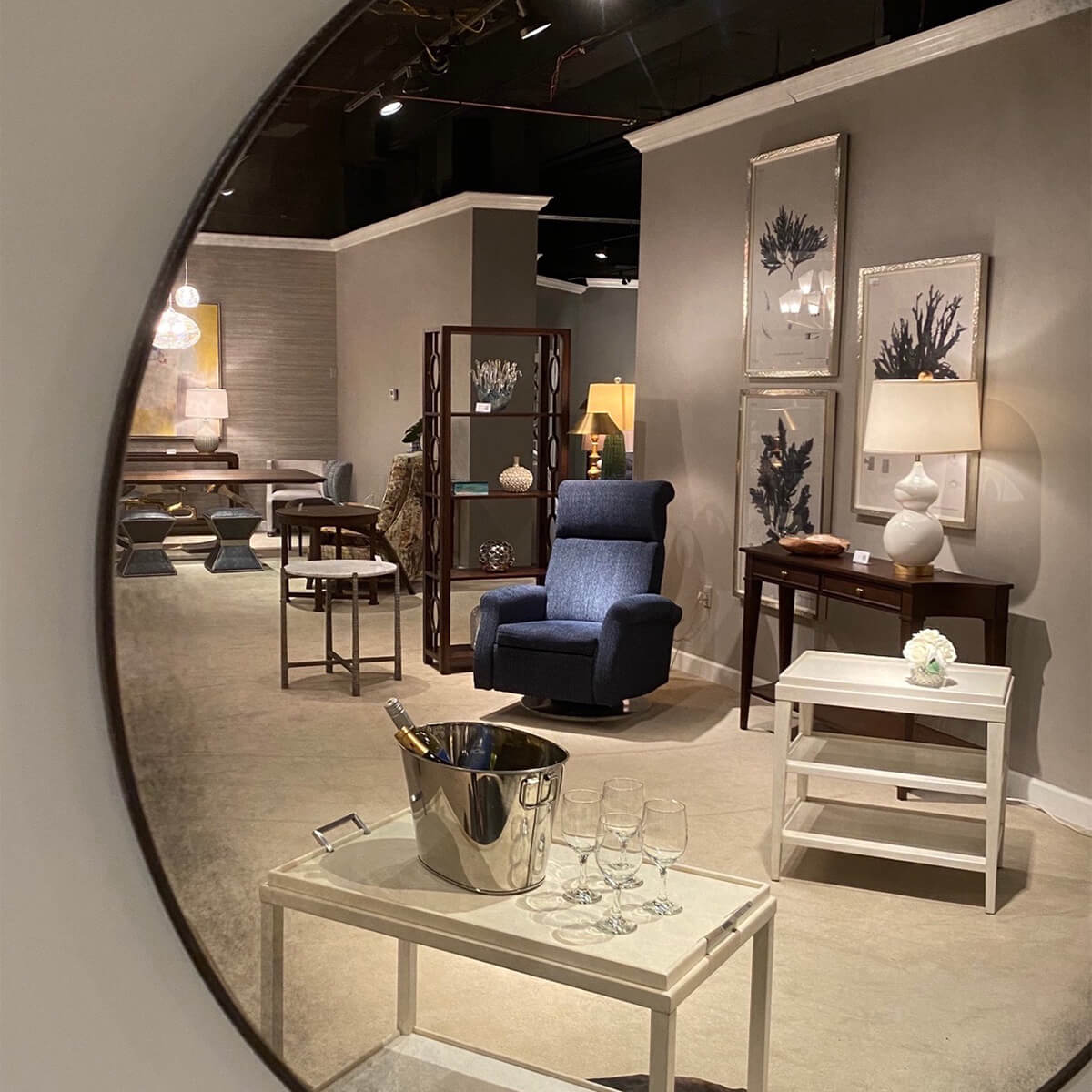 Classic Three-tier Side Table - Mahogany Finish - English Georgian America