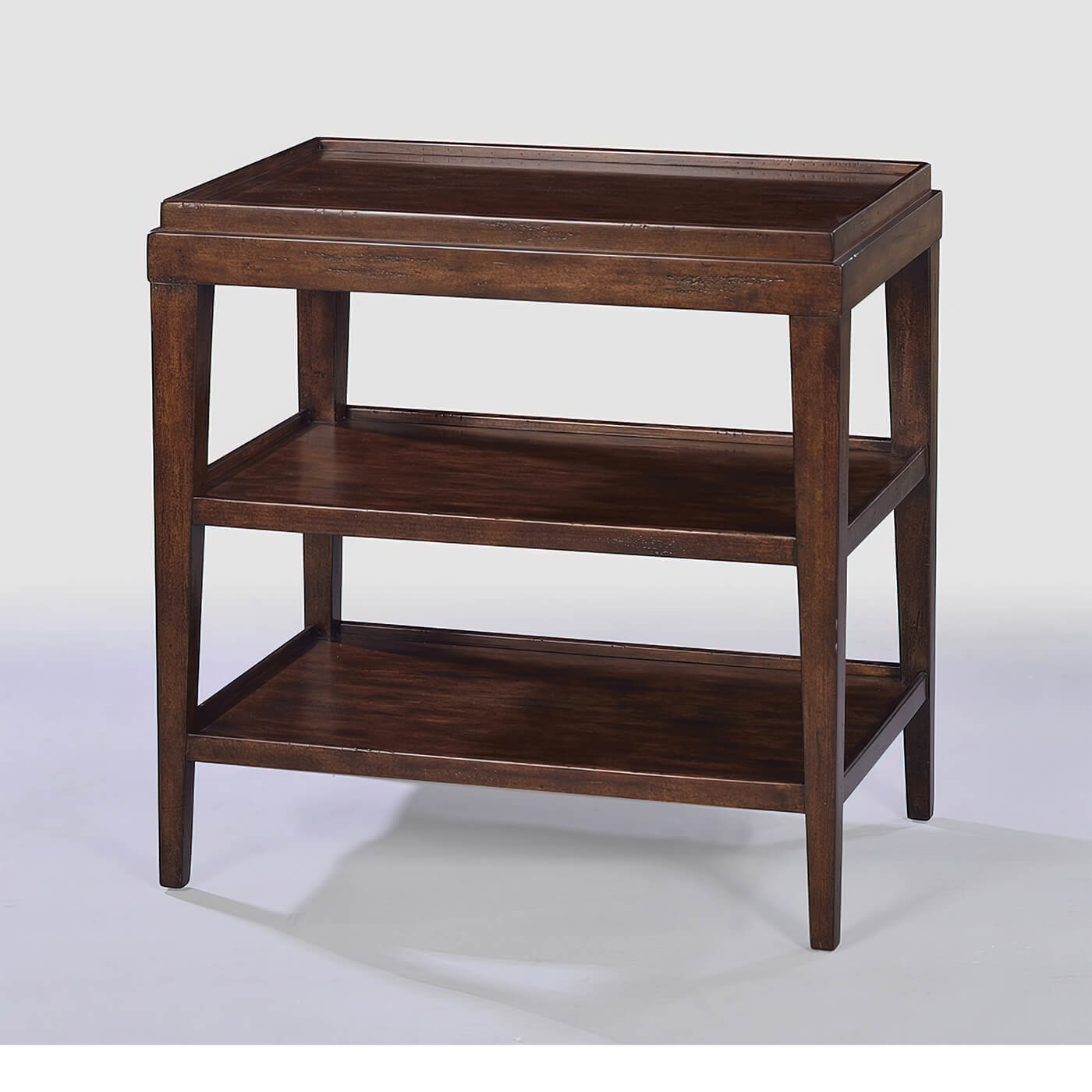 Classic Three-tier Side Table - Rustic - English Georgian America