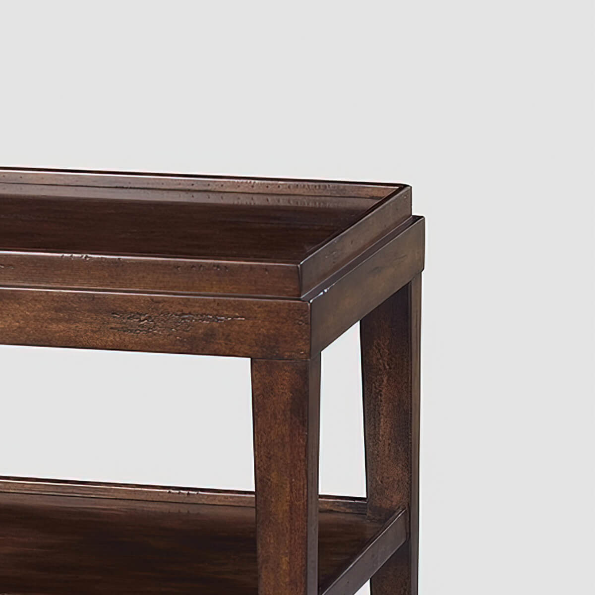 Classic Three-tier Side Table - Rustic - English Georgian America