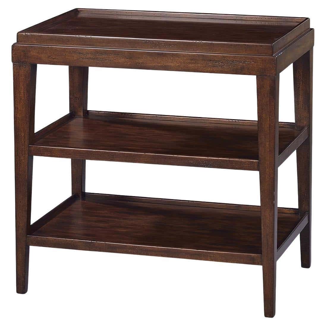 Classic Three-tier Side Table - Rustic - English Georgian America