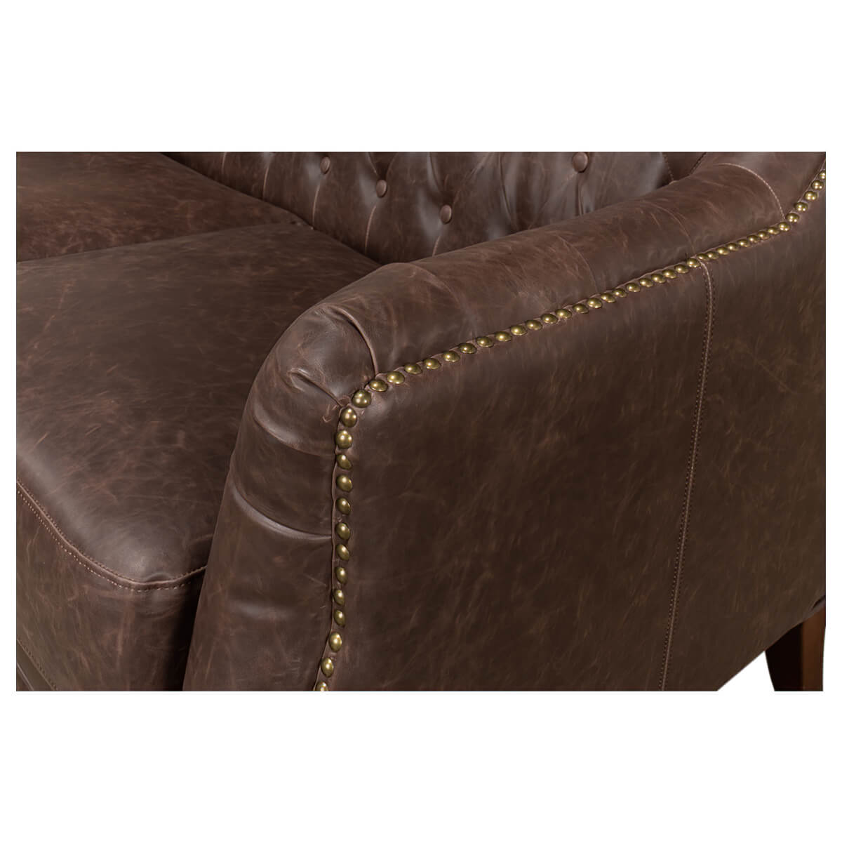 Classic Tufted Love Seat - English Georgian America