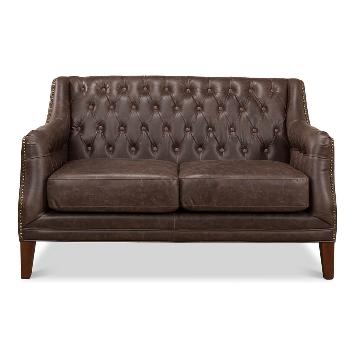 Classic Tufted Love Seat - English Georgian America