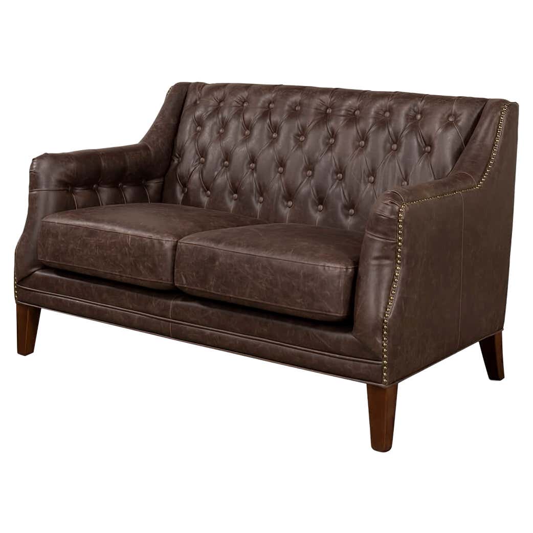 Classic Tufted Love Seat - English Georgian America