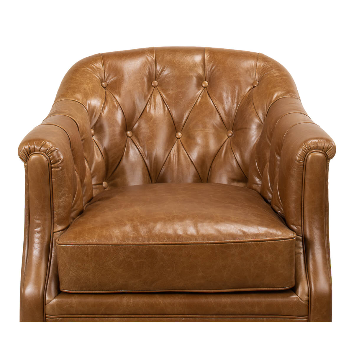 Classic Tufted Tub Back Armchair - English Georgian America