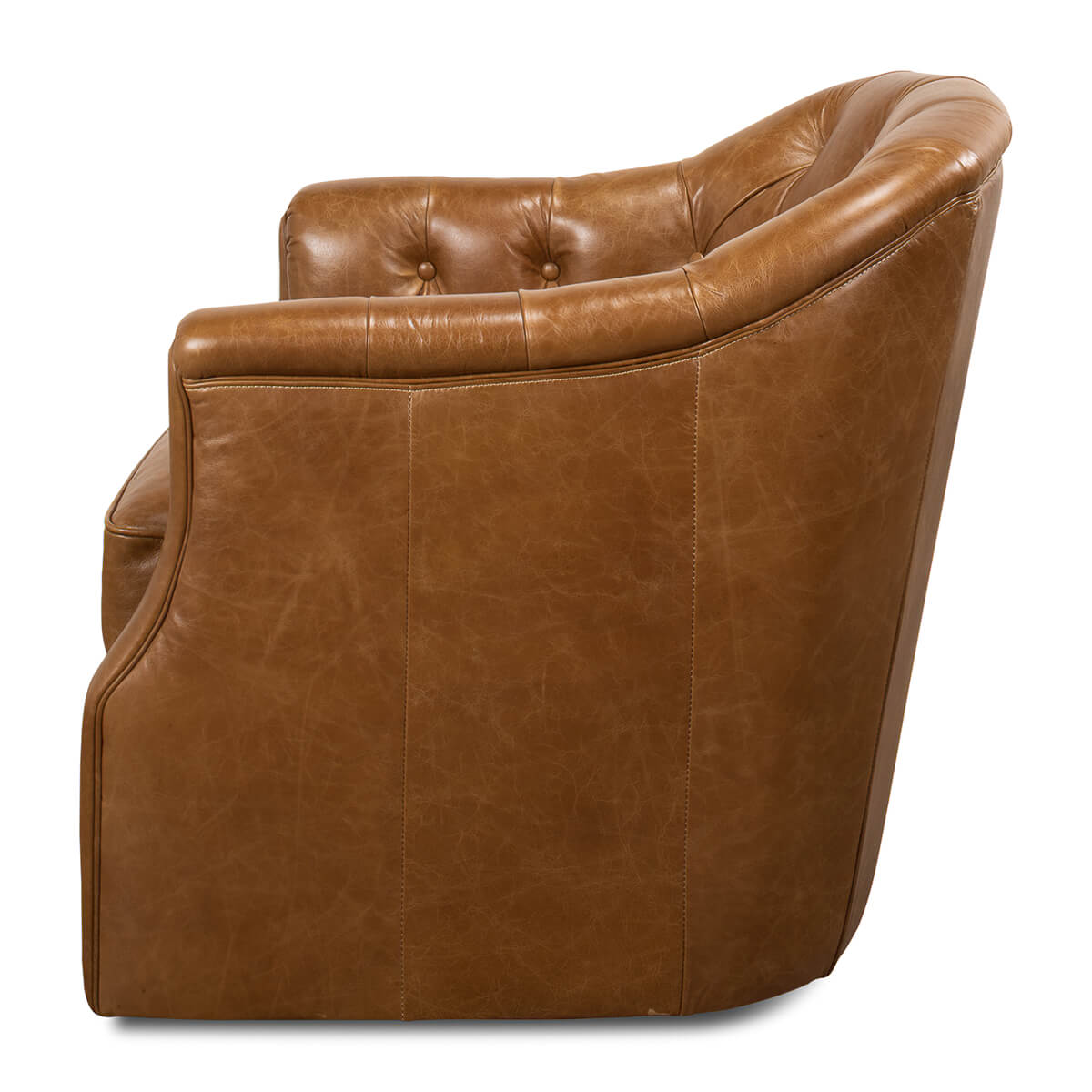 Classic Tufted Tub Back Armchair - English Georgian America