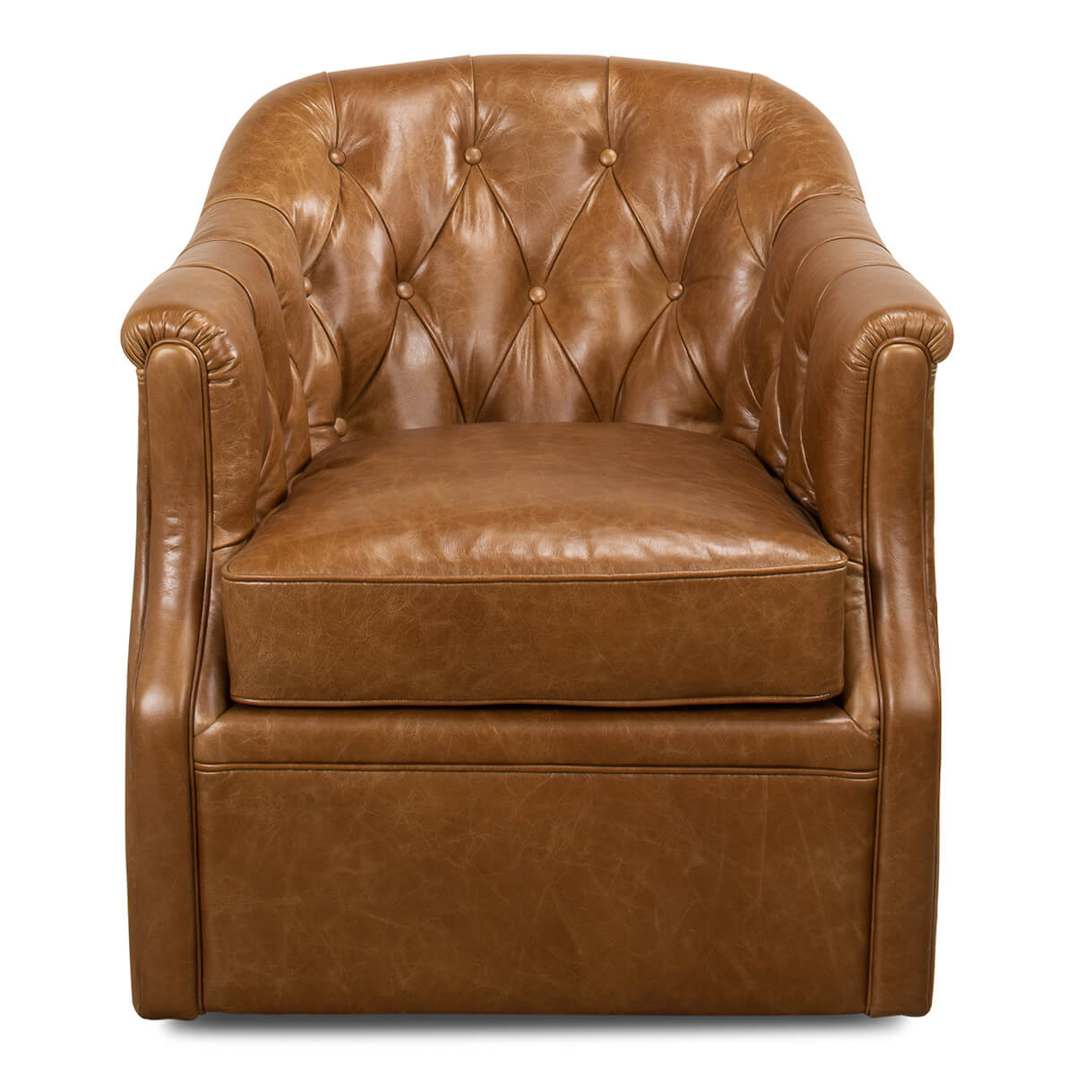 Classic Tufted Tub Back Armchair - English Georgian America