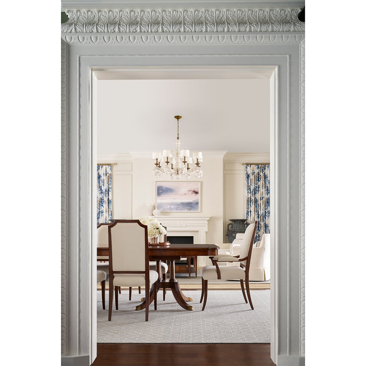 Classic Upholstered Dining Armchair - English Georgian America