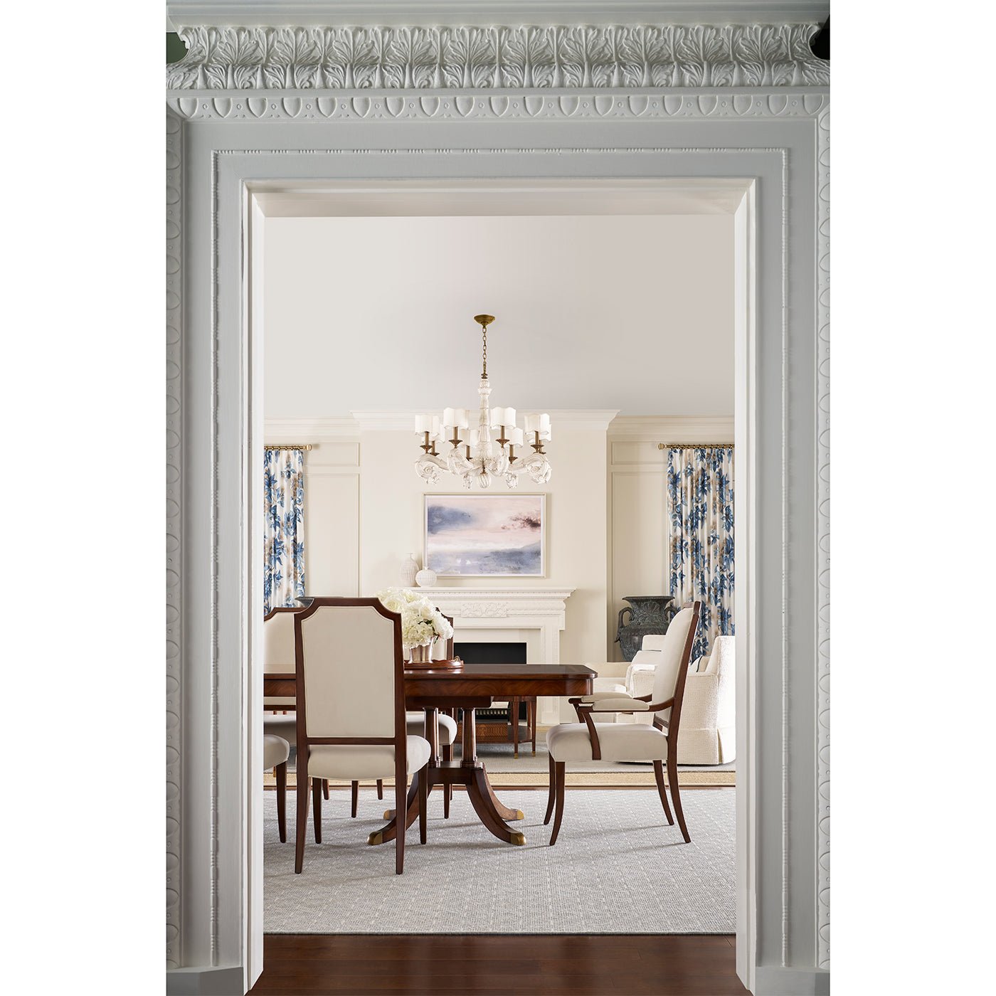 Classic Upholstered Dining Armchair - English Georgian America