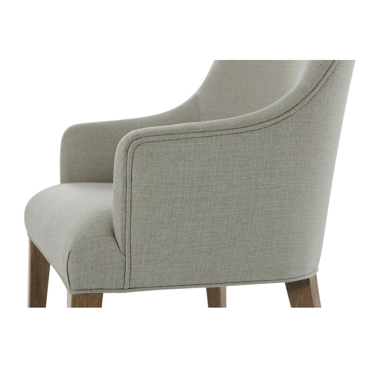 Classic Upholstered Scoop Back Armchair - English Georgian America