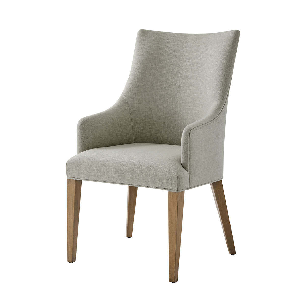 Classic Upholstered Scoop Back Armchair - English Georgian America