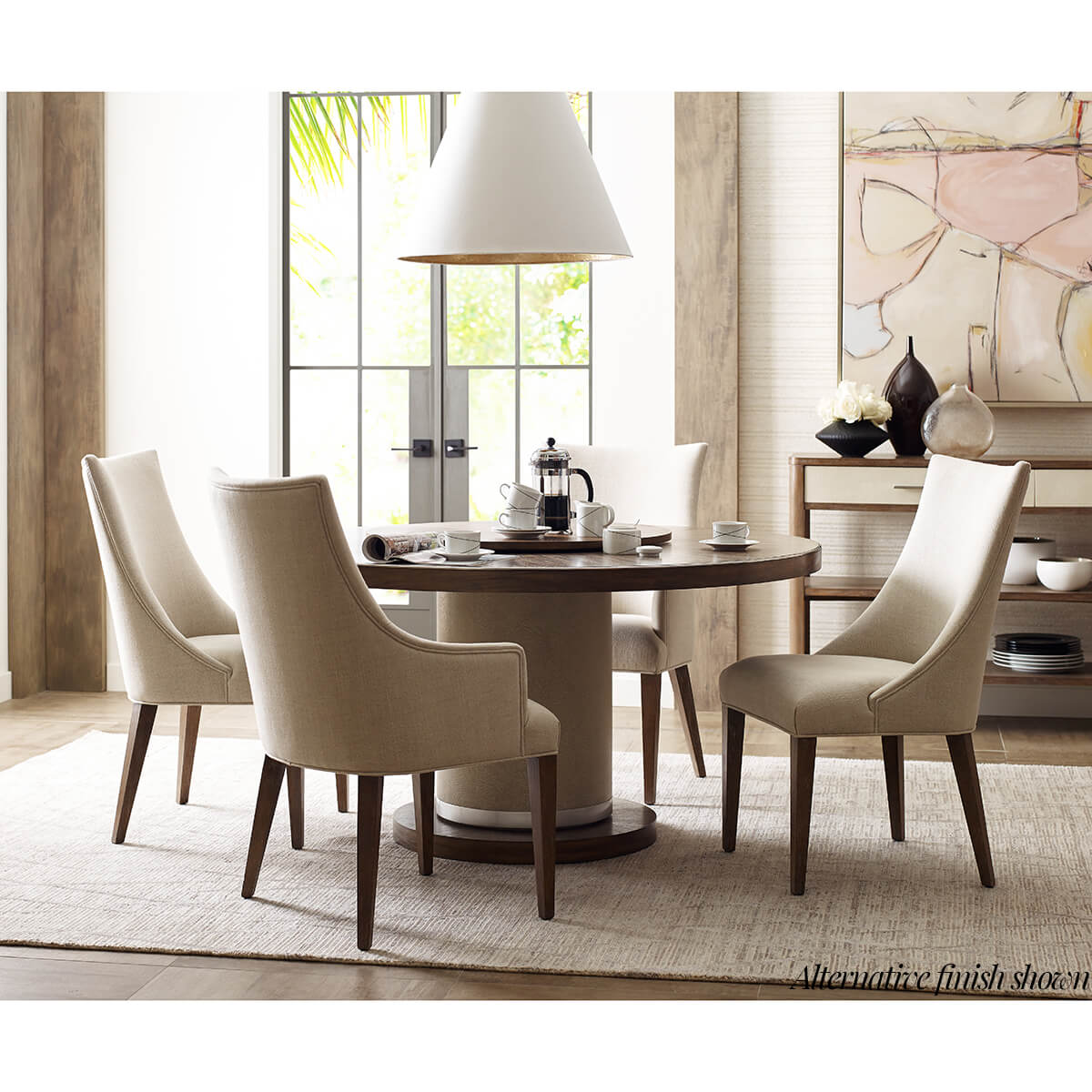 Classic Upholstered Scoop Back Armchair - English Georgian America