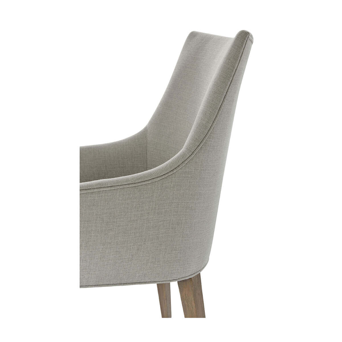 Classic Upholstered Scoop Back Armchair - English Georgian America