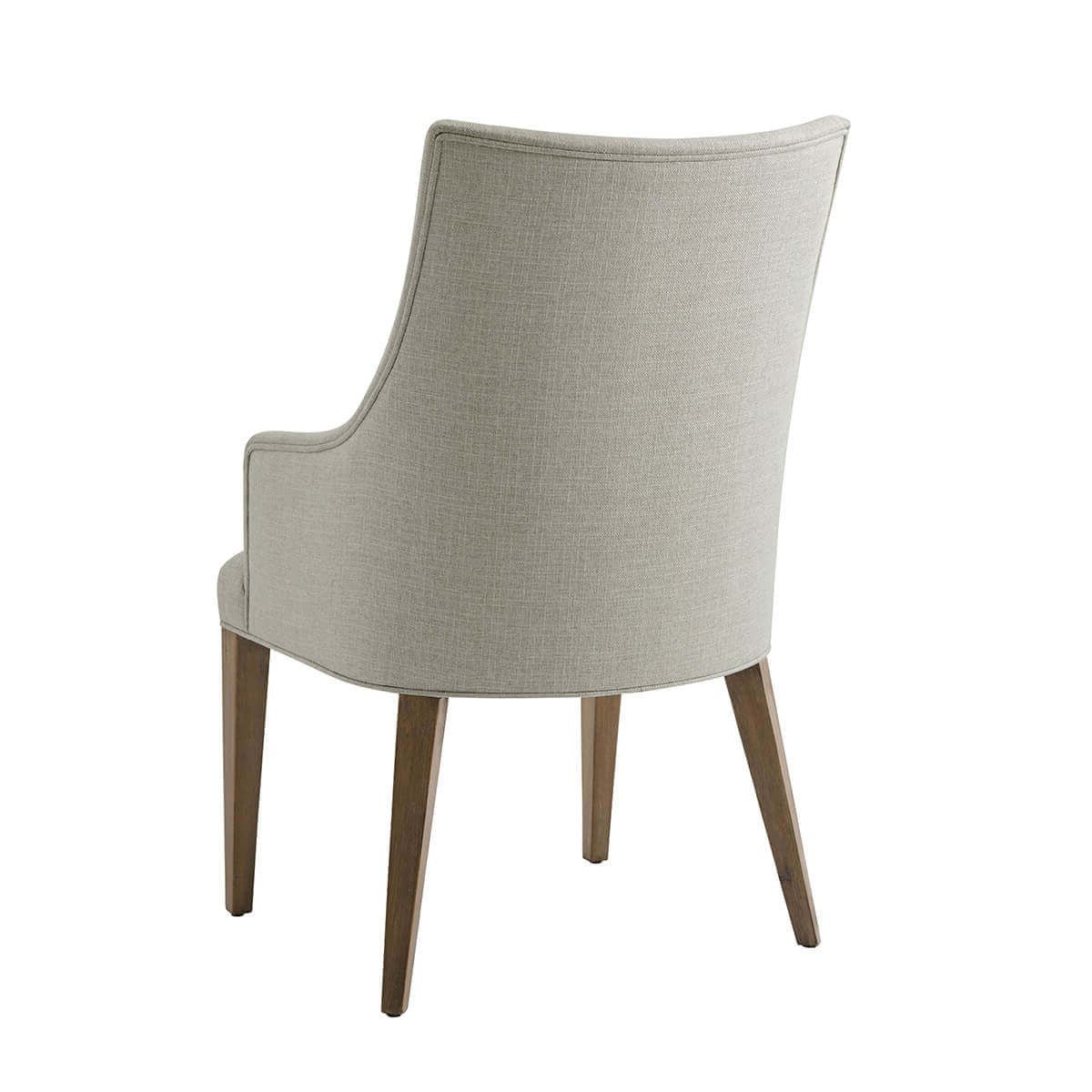 Classic Upholstered Scoop Back Armchair - English Georgian America