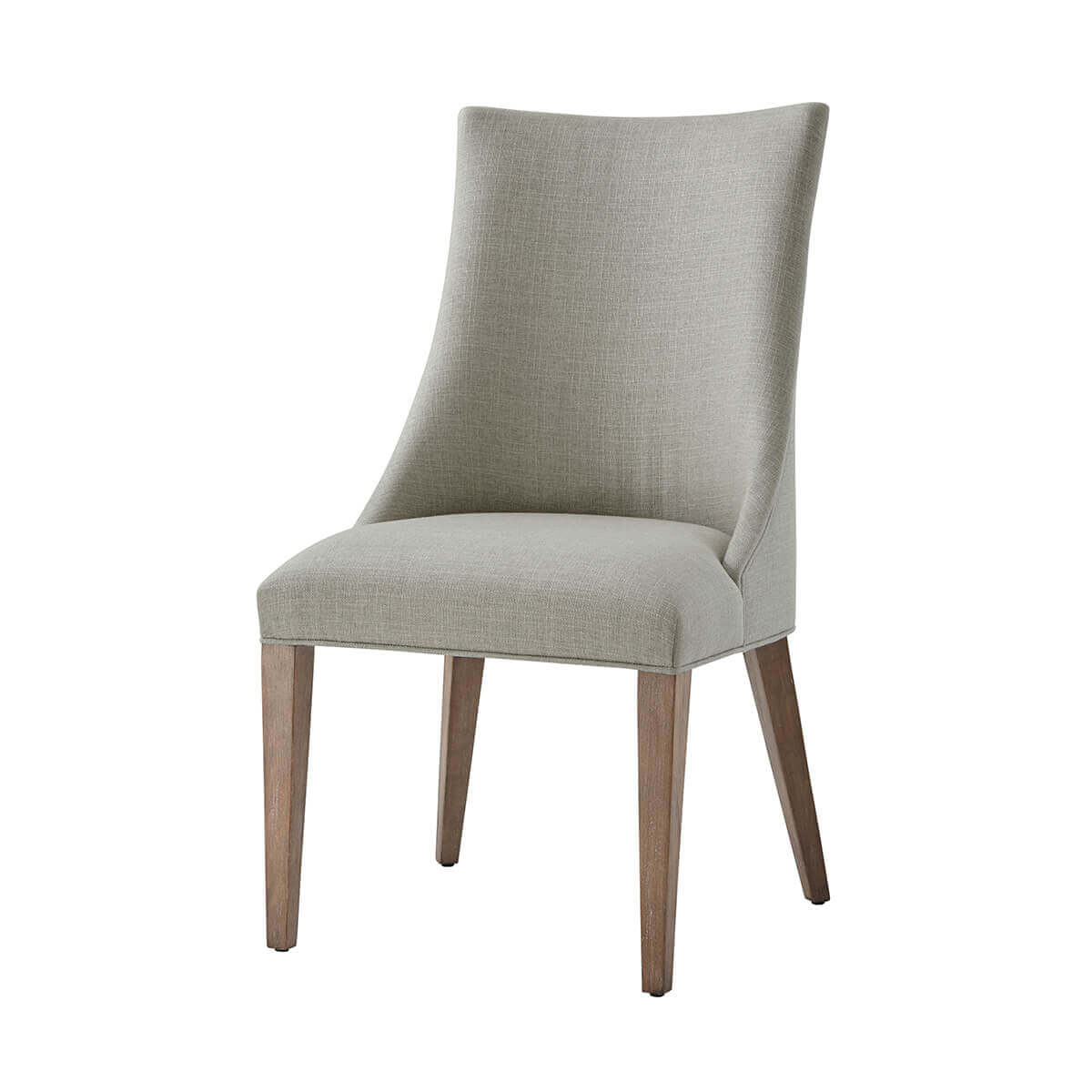 Classic Upholstered Scoop Back Side Chair - English Georgian America