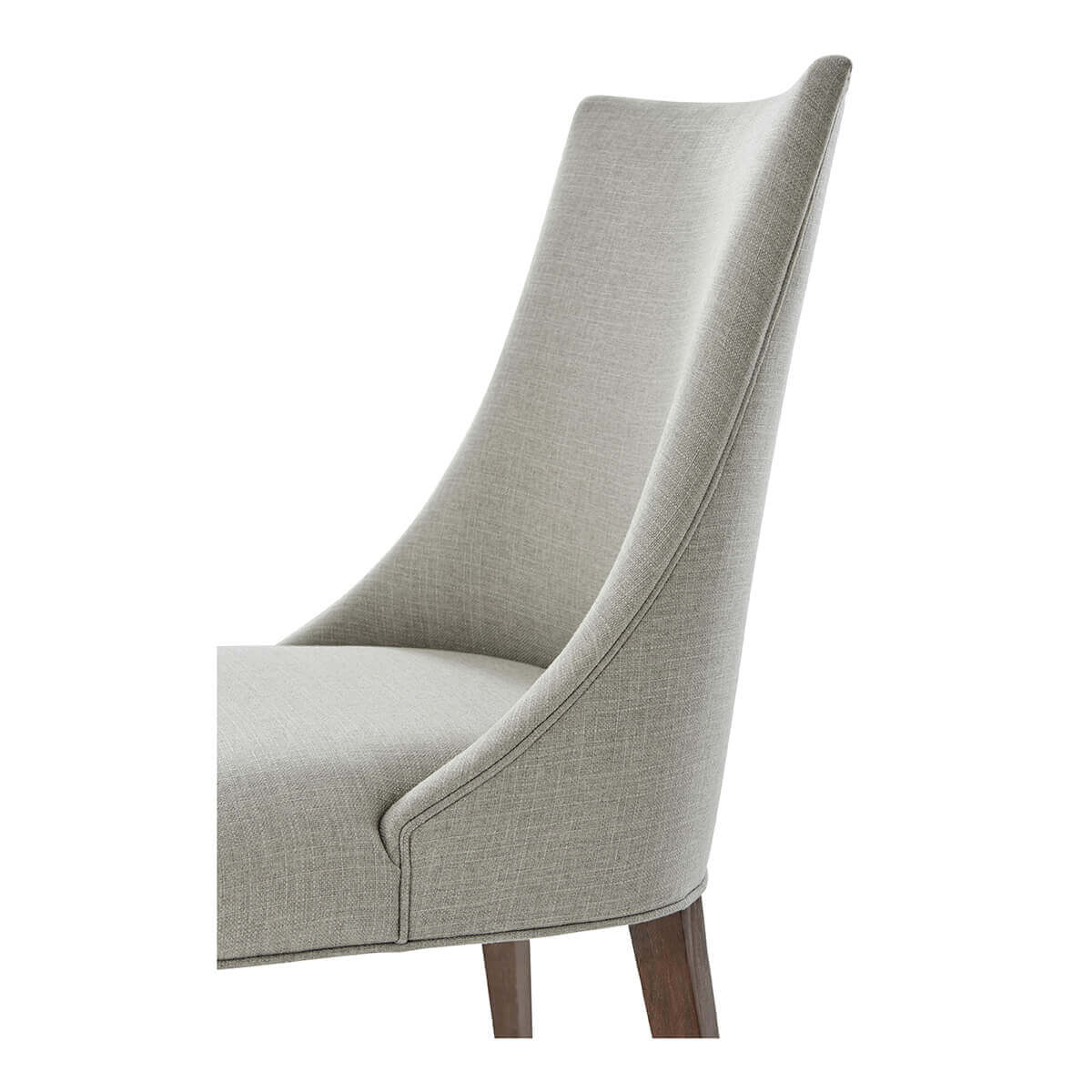 Classic Upholstered Scoop Back Side Chair - English Georgian America