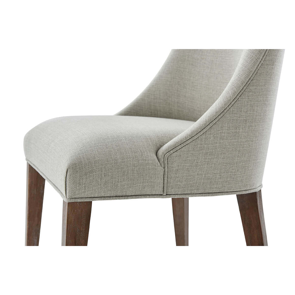 Classic Upholstered Scoop Back Side Chair - English Georgian America