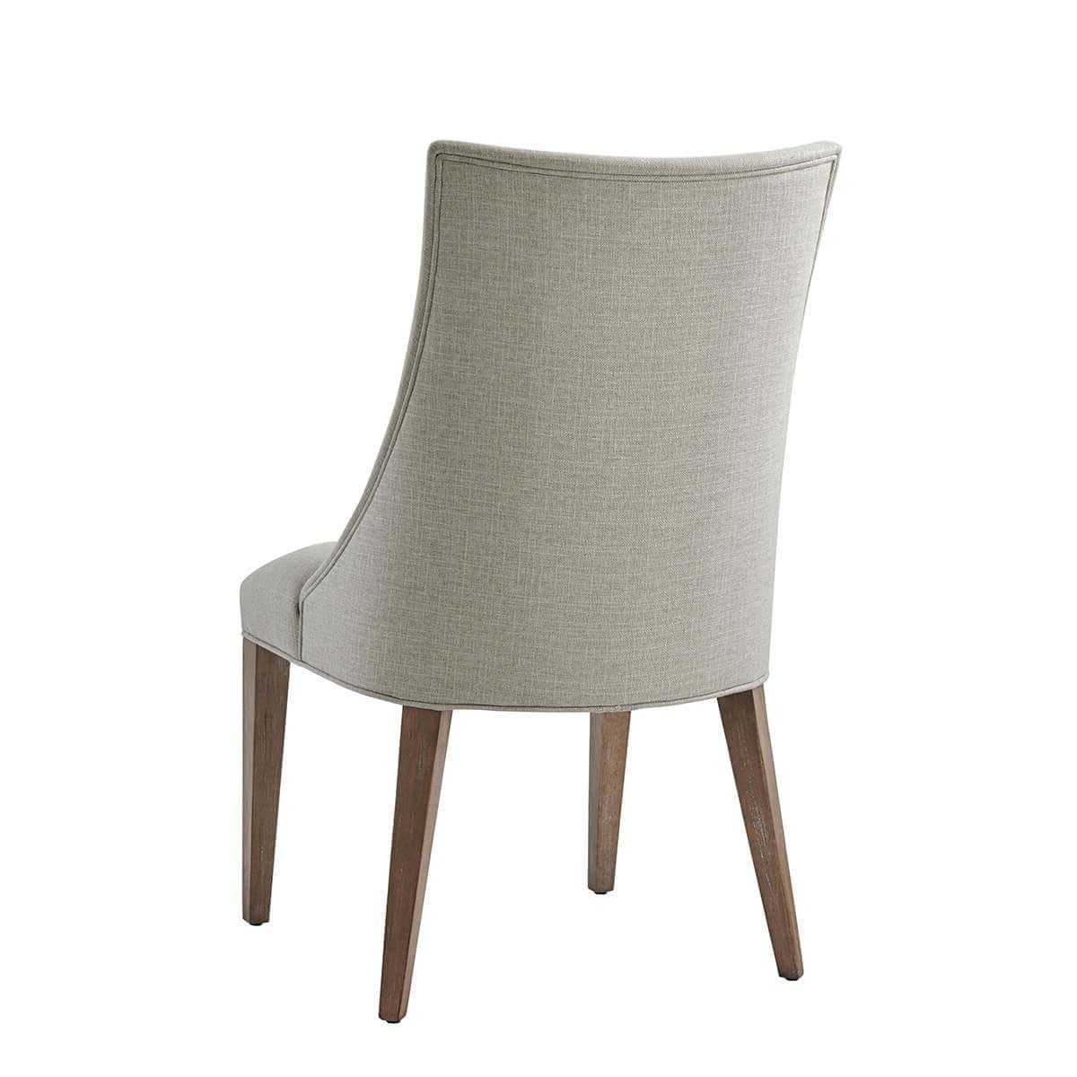 Classic Upholstered Scoop Back Side Chair - English Georgian America