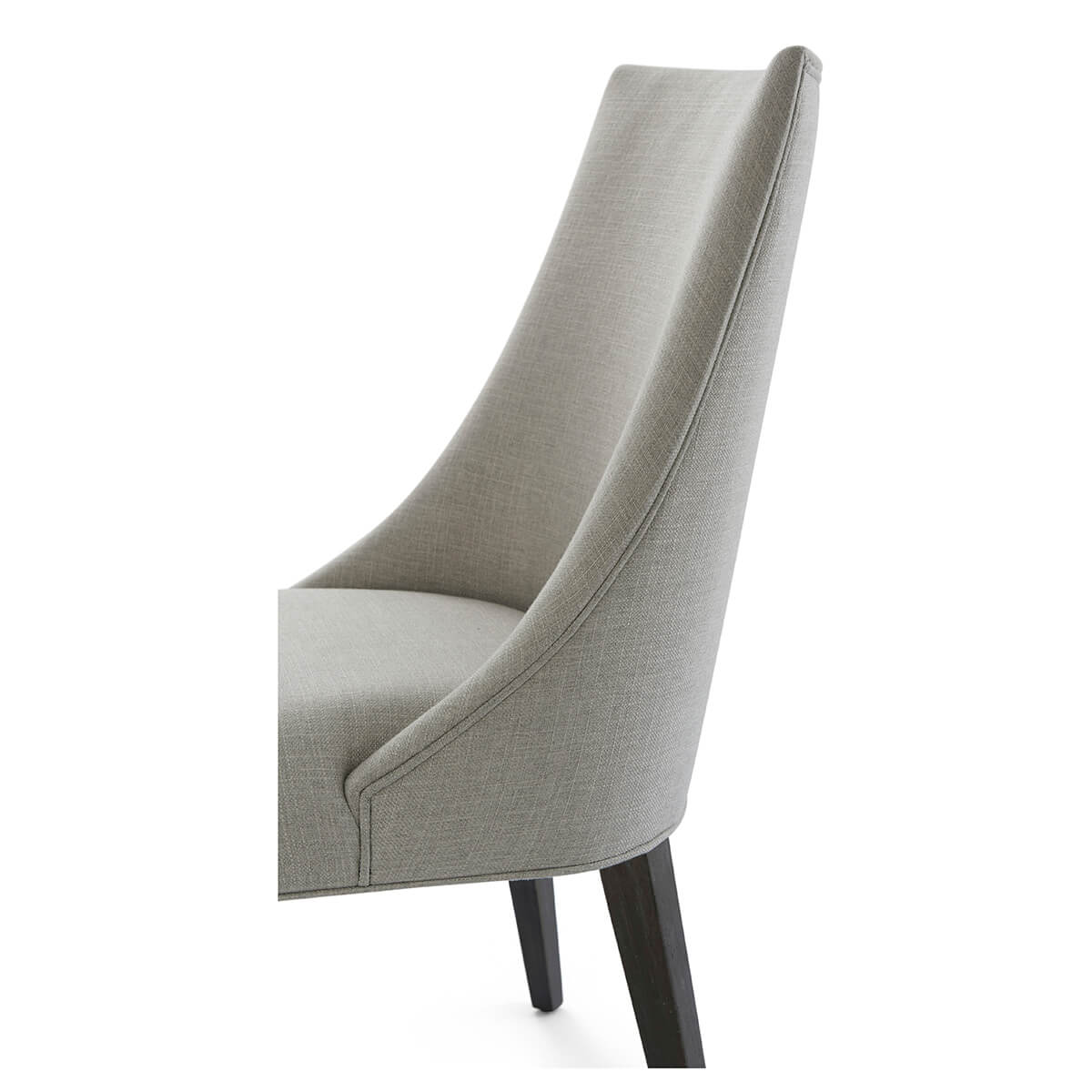 Classic Upholstered Scoop Back Side Chair - Dark Rowan - English Georgian America