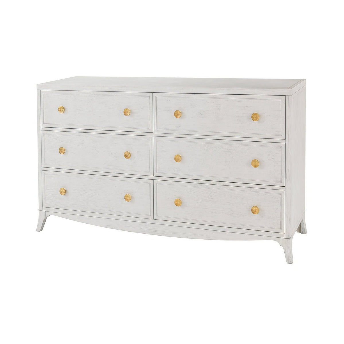 Classic White Double Dresser - English Georgian America