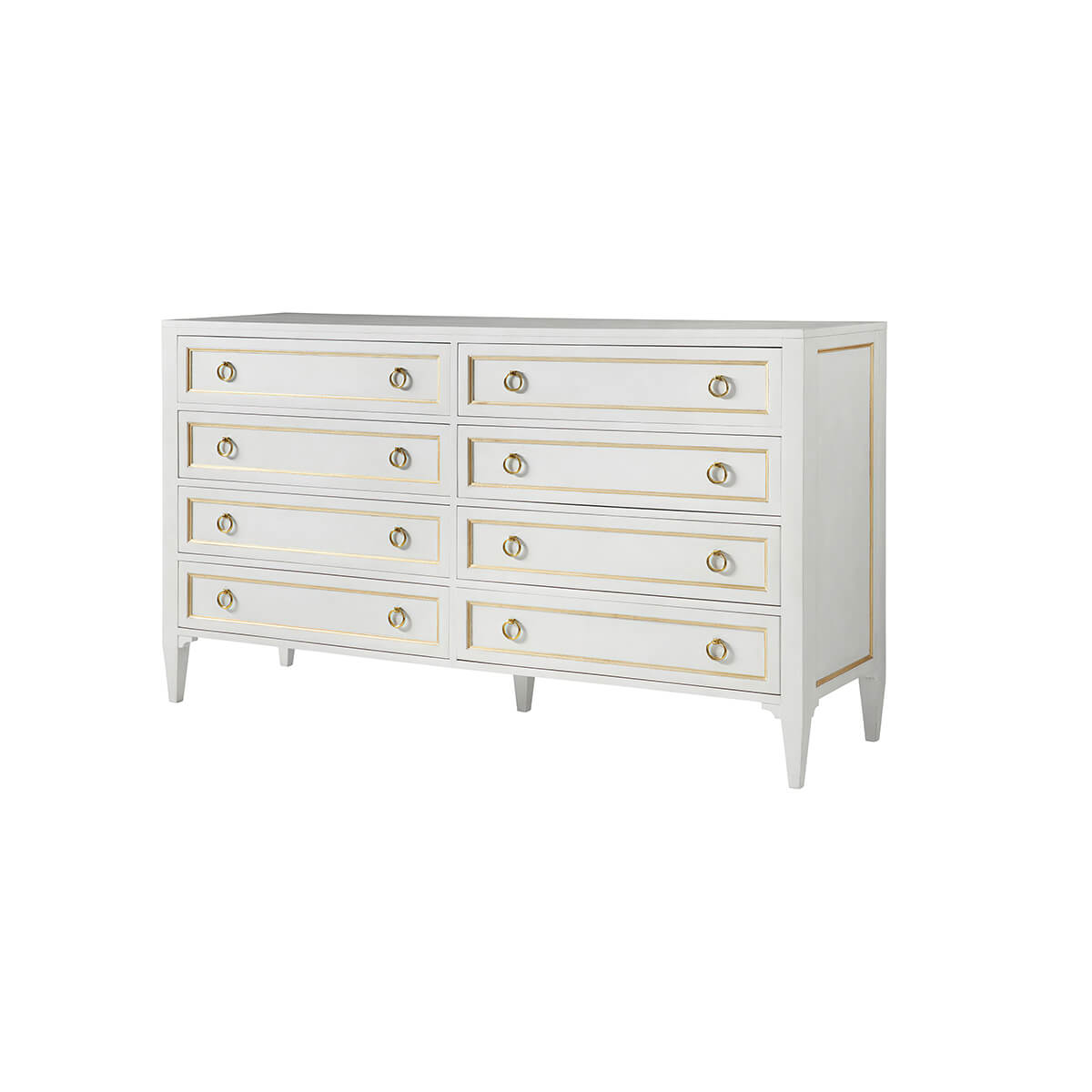 Classic White Painted Dresser - English Georgian America Classic White Painted Dresser - English Georgian America