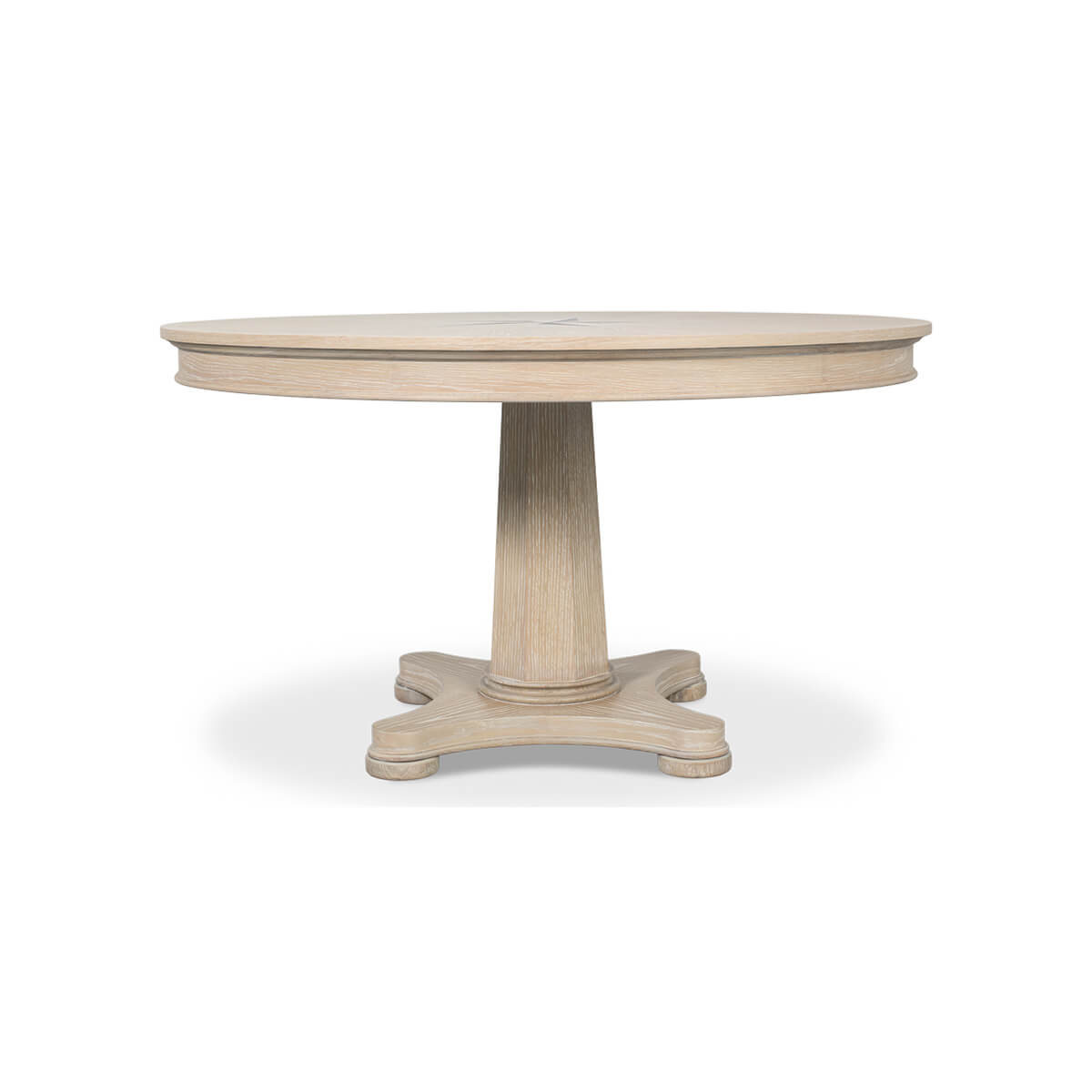 Classic Whitewash Round Dining Table - English Georgian America