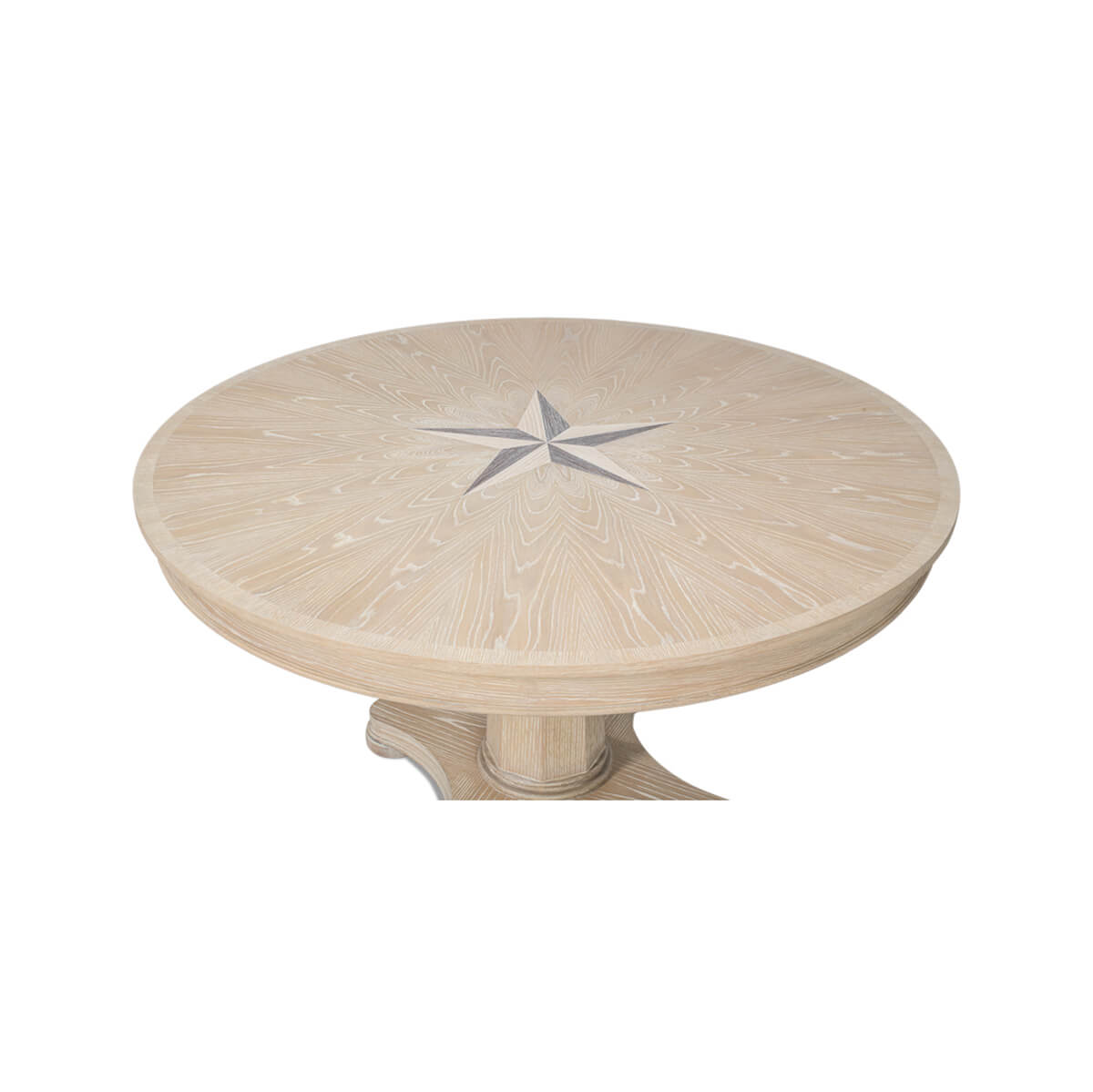 Classic Whitewash Round Dining Table - English Georgian America