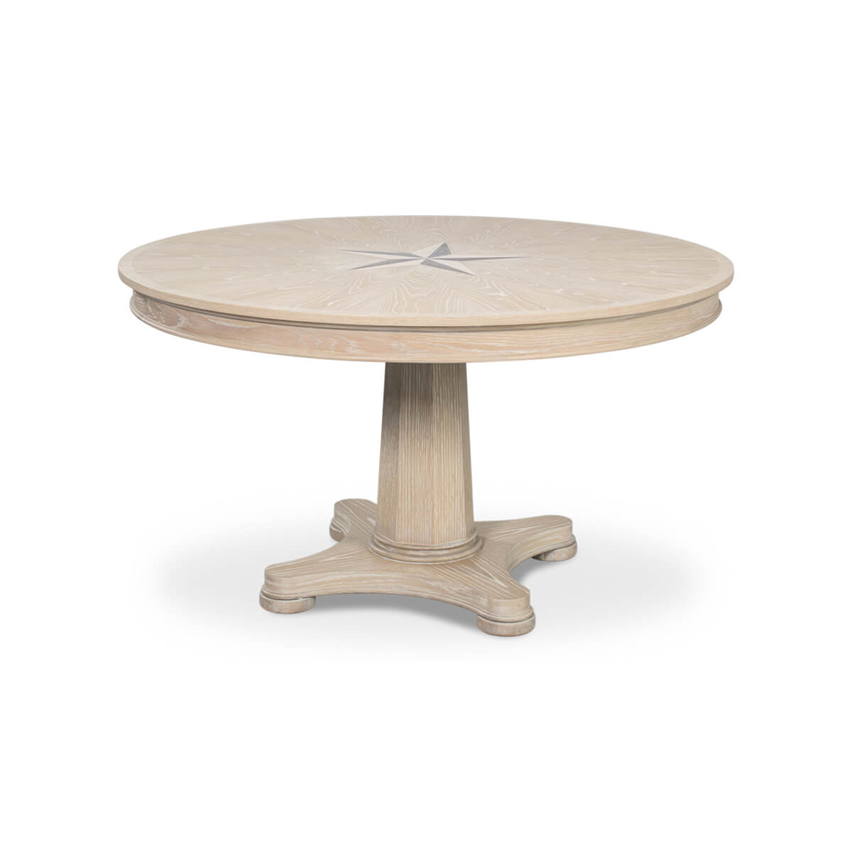 Classic Whitewash Round Dining Table - English Georgian America