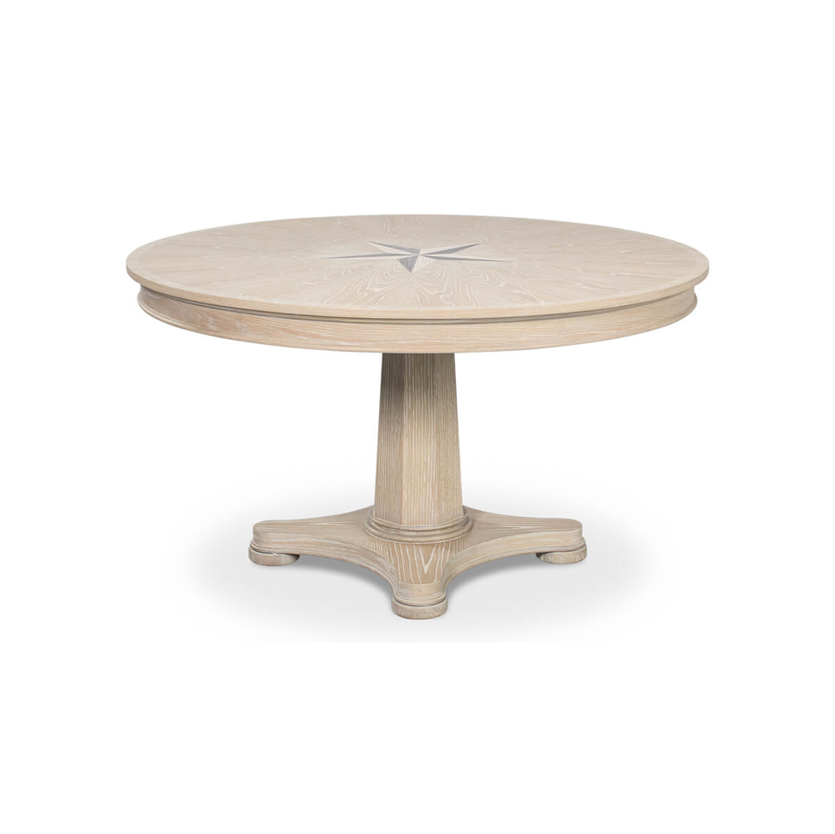 Classic Whitewash Round Dining Table - English Georgian America