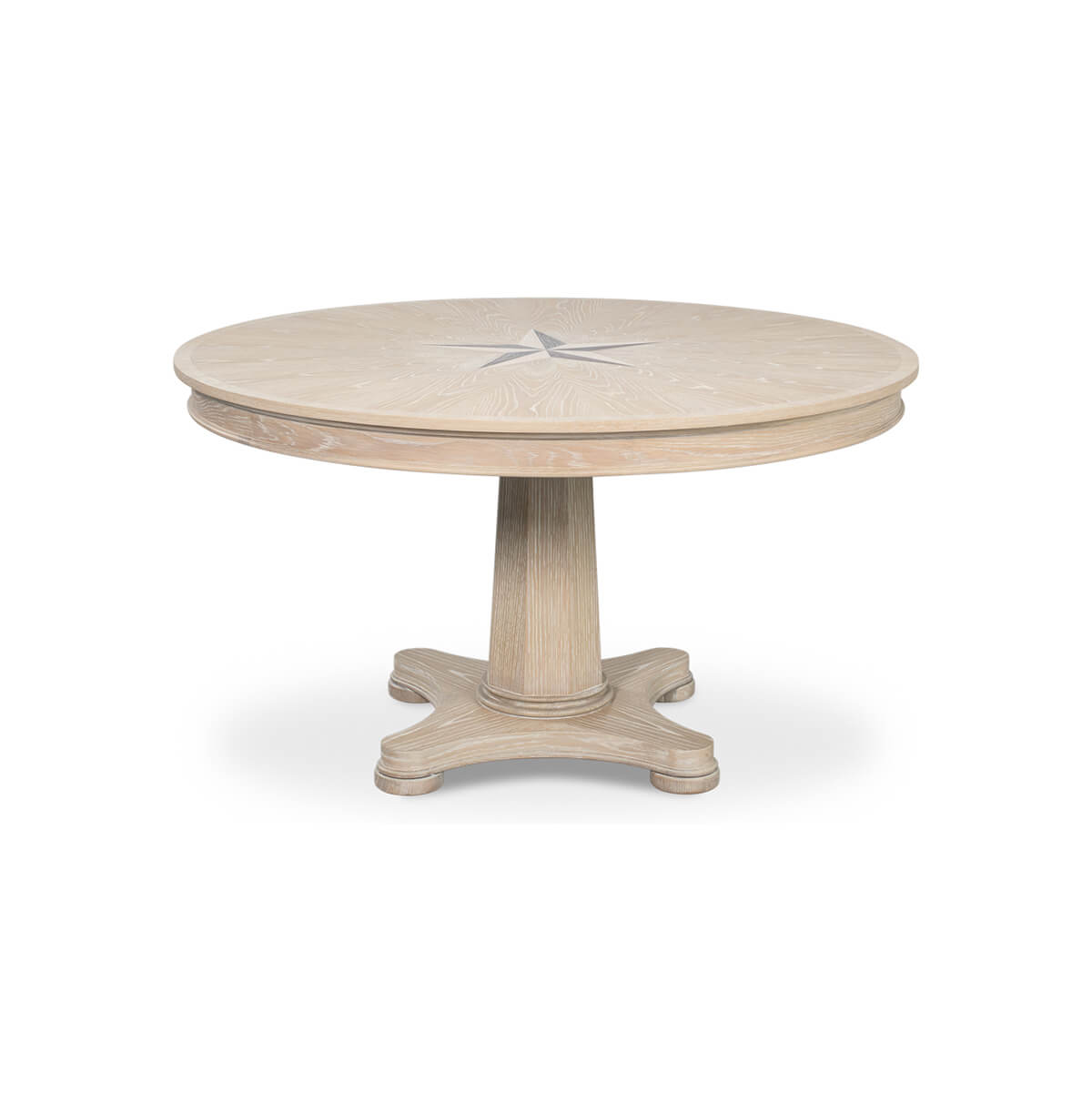 Classic Whitewash Round Dining Table - English Georgian America