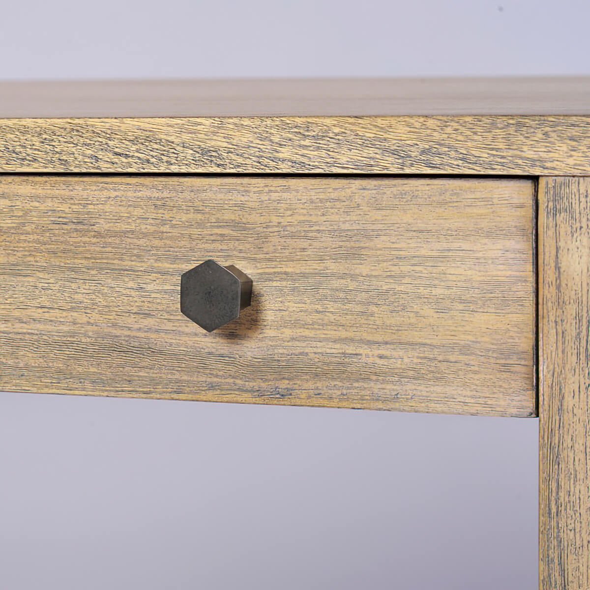 Classic Wide Side Table - Rustic Greyed - English Georgian America