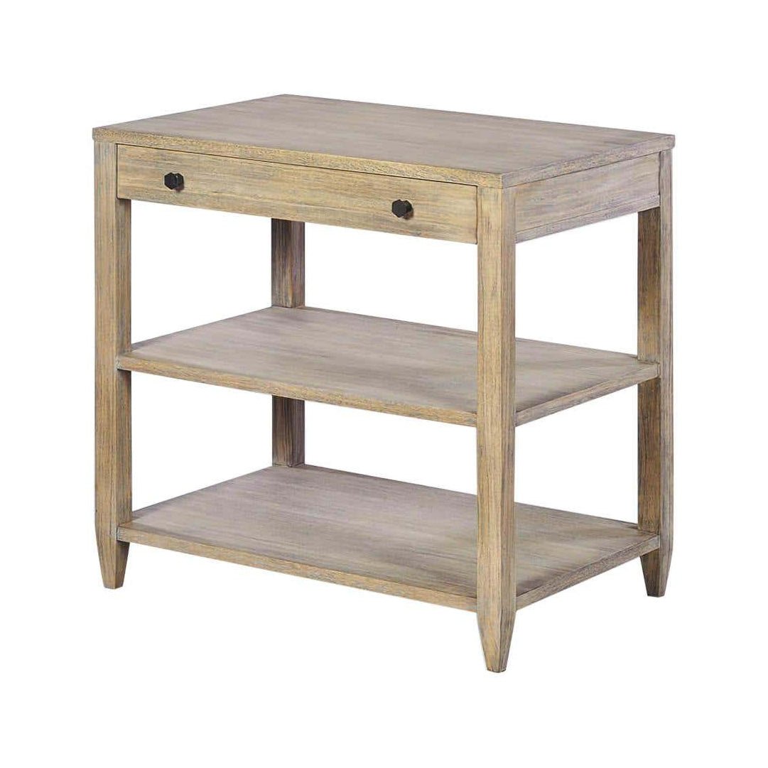 Classic Wide Side Table - Rustic Greyed - English Georgian America