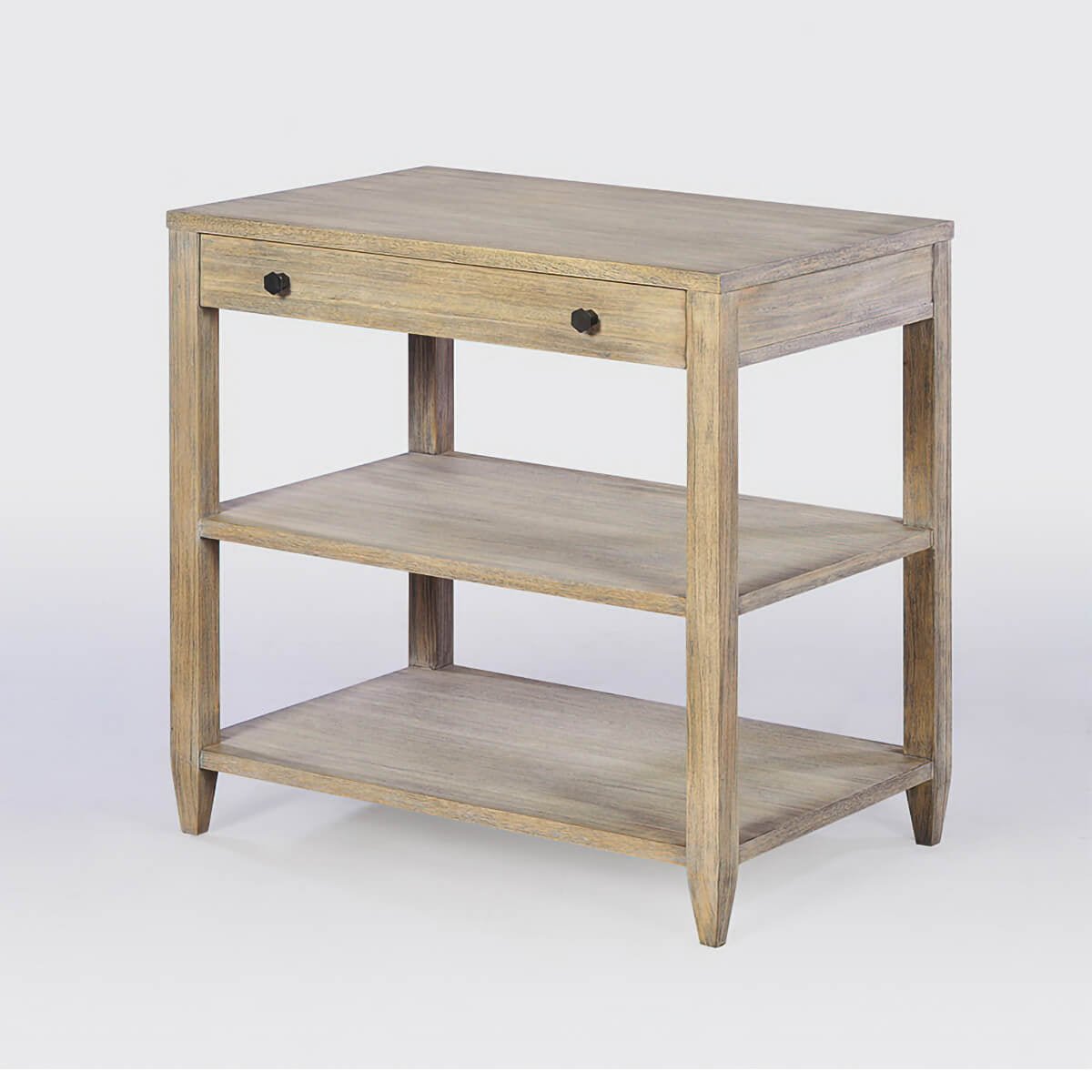 Classic Wide Side Table - Rustic Greyed - English Georgian America