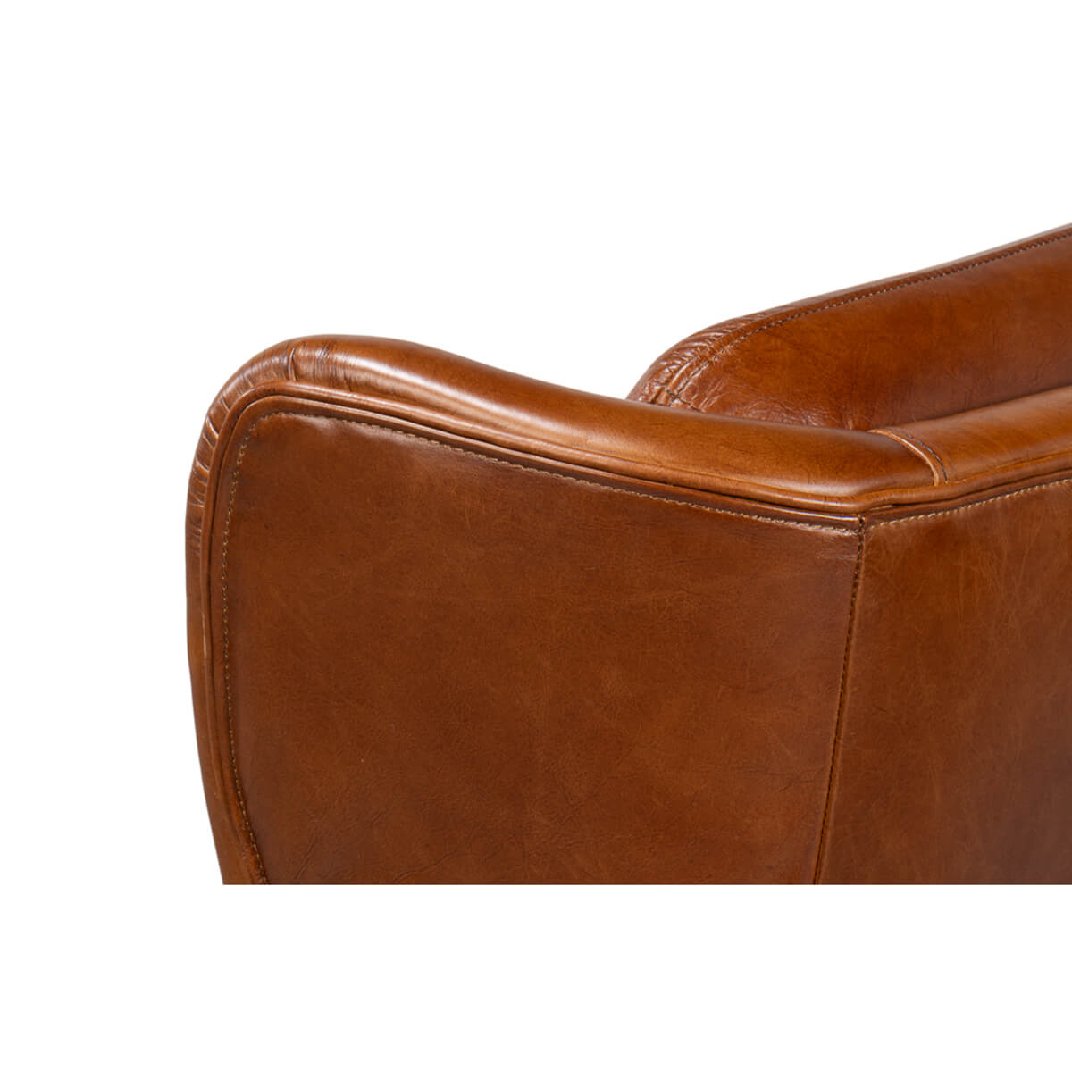 Classic Wingback Leather Chair - English Georgian America