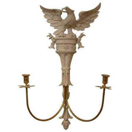 Classical Eagle Carved Wall Light - English Georgian America
