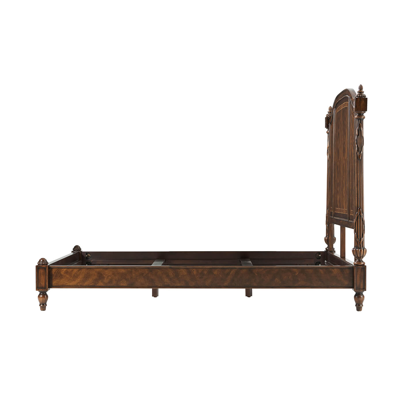 Classical Polished Queen Size Bed - English Georgian America