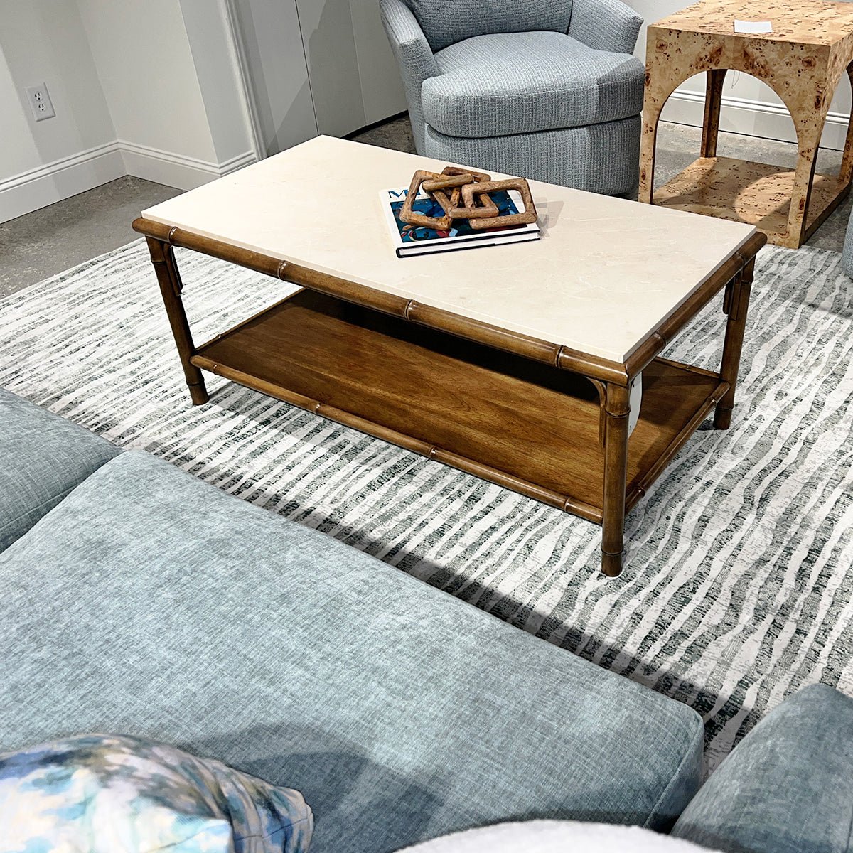 Coastal Bamboo Coffee Table - English Georgian America