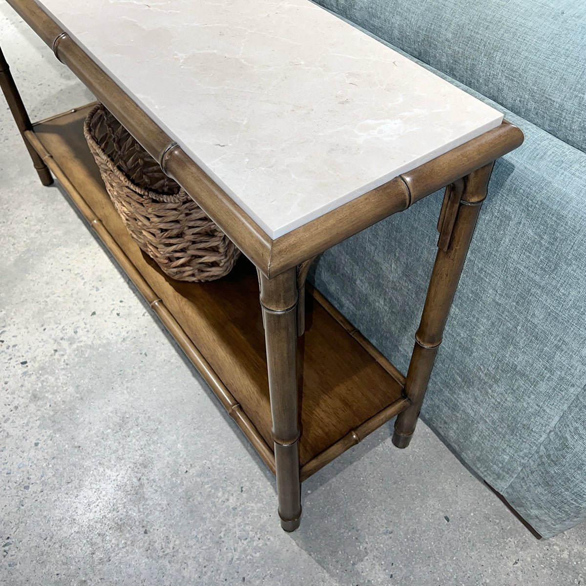 Coastal Bamboo Console Table - English Georgian America